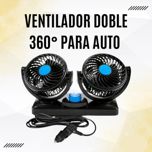 ventilador doble para auto 360°